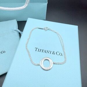 Tiffany & Co. 1837 Circle Station Bracelet Sterling Silver 6.5” Authenticated